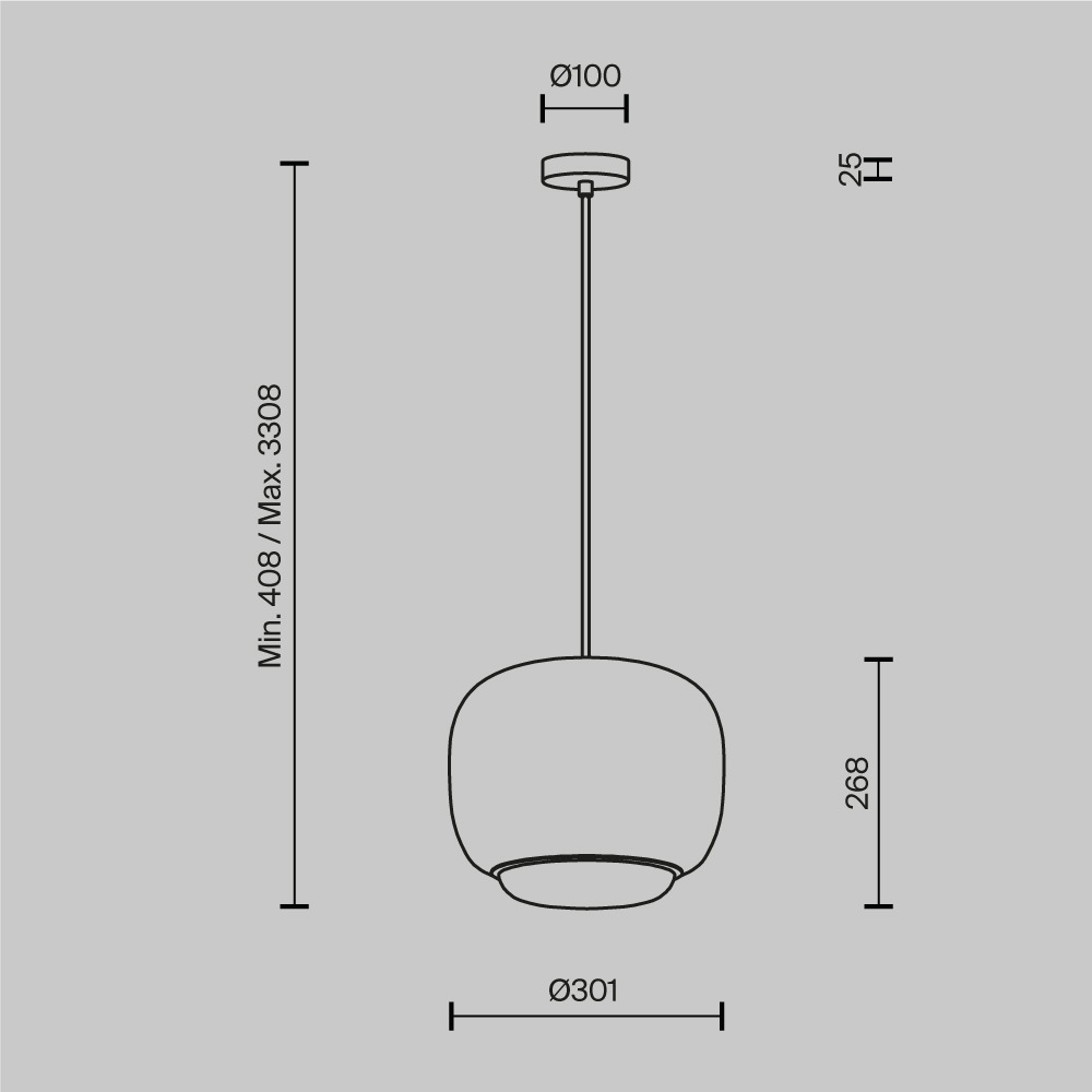 Подвесной светильник Brio Белый 3000К 20Вт в Твери