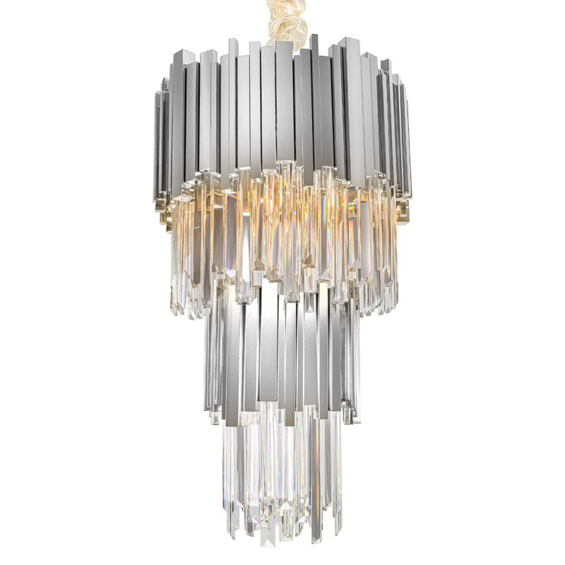 Люстра многоярусная Luxxu Modern Cascade Chandelier Silver Metal Glass 35 Прозрачное Стекло Серебряный Люстра многоярусная Luxxu Modern Cascade Chandelier Silver Metal Glass 35 Прозрачное Стекло Серебряный в Твери | Loft Concept