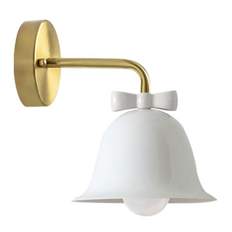Бра Колокольчик Bell with Bow White Wall Lamp Белый Белый Красный Морская синь Золотой Бра Колокольчик Bell with Bow White Wall Lamp Белый Белый Красный Морская синь Золотой в Твери | Loft Concept