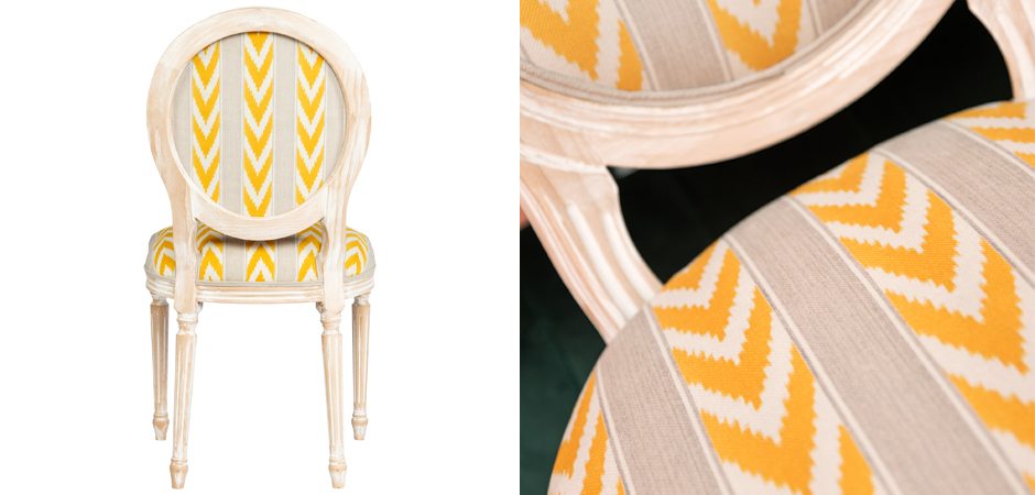 Стул Ikat Pattern с желтым узором Стул Ikat Pattern с желтым узором - Loft-Concept в Твери
