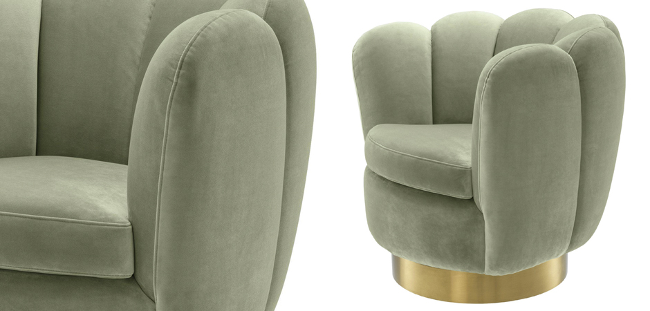 Кресло Eichholtz Swivel Chair Mirage pistache green Кресло Eichholtz Swivel Chair Mirage pistache green - Loft-Concept в Твери