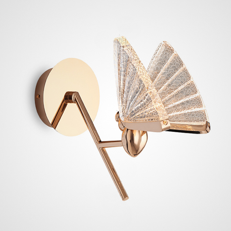 Бра Butterfly Long Wall Lamp A Глянцевое золото Прозрачный Бра Butterfly Long Wall Lamp A Глянцевое золото Прозрачный в Твери | Loft Concept
