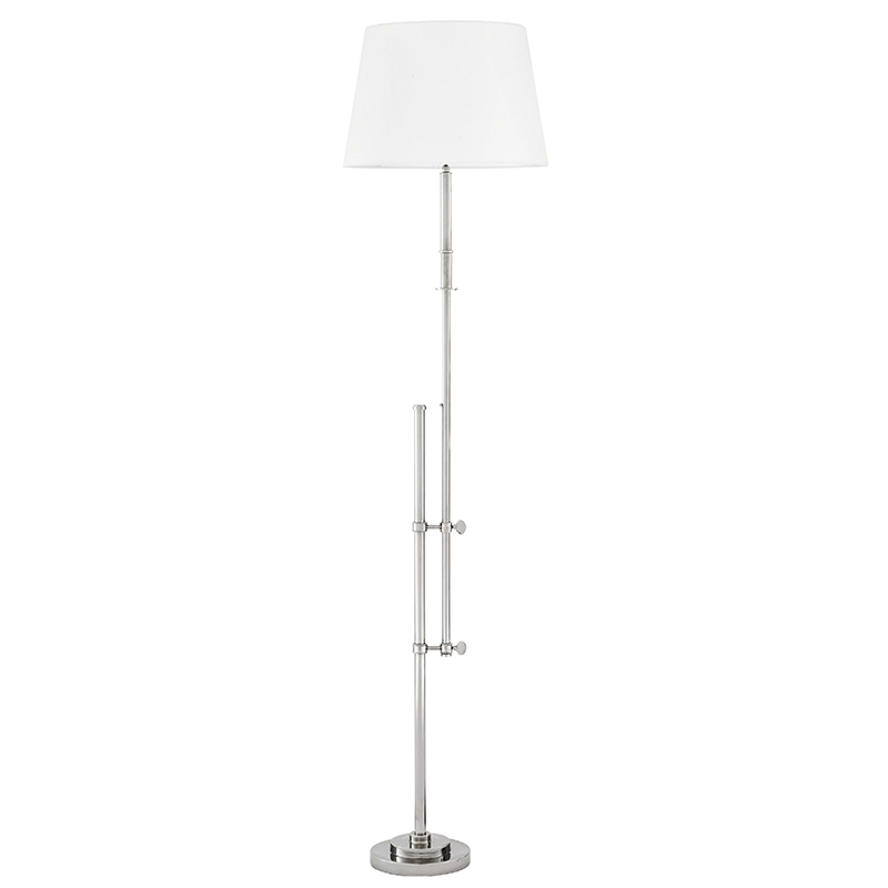 Торшер Eichholtz Floor Lamp Gordini Nickel Никель Белый Торшер Eichholtz Floor Lamp Gordini Nickel Никель Белый в Твери | Loft Concept