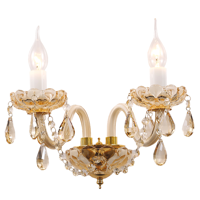 Бра Marcelon Sconce Double Глянцевое золото Золотой Шампань Бра Marcelon Sconce Double Глянцевое золото Золотой Шампань в Твери | Loft Concept