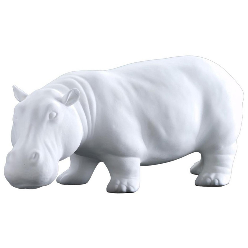 Статуэтка Abhika Hippo Bisc. White Белый Статуэтка Abhika Hippo Bisc. White Белый в Твери | Loft Concept