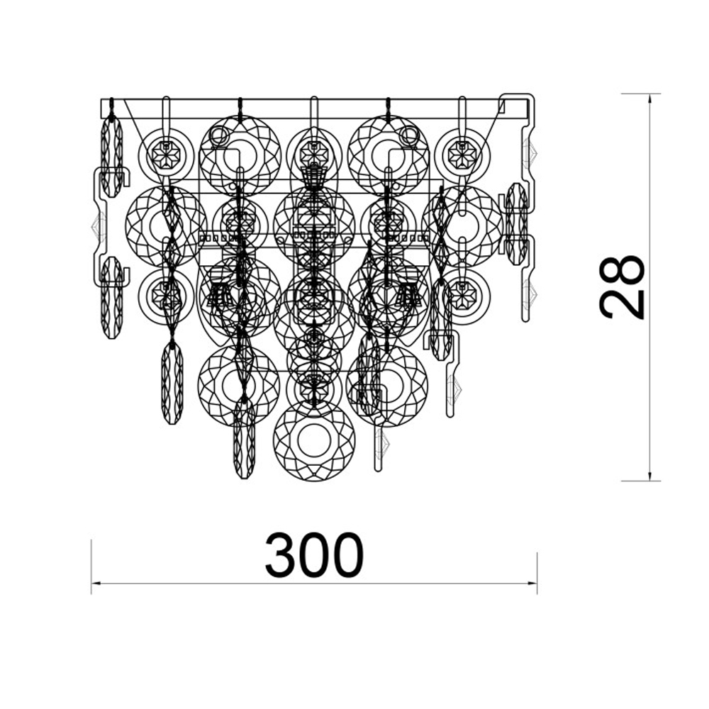 Бра с подвесками в форме колец Galaxy of Light в Твери