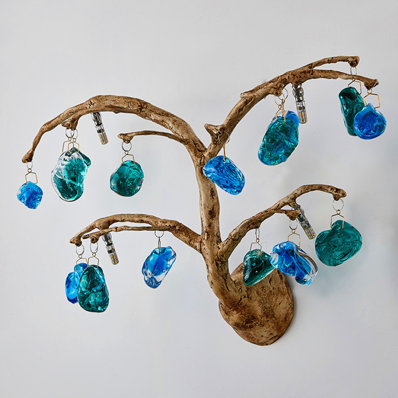 Бра Precious Tree Wall Lamp Винтажное Темное Золото Бирюзовый Синий Бра Precious Tree Wall Lamp Винтажное Темное Золото Бирюзовый Синий в Твери | Loft Concept