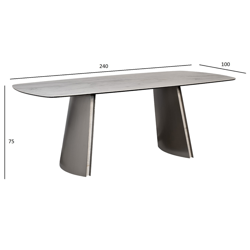 Стол обеденный прямоугольный керамический Ceramic Dining Table в Твери