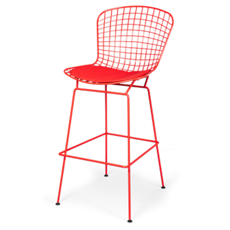 Барный стул Bertoia Barstool Red Красный Барный стул Bertoia Barstool Red Красный в Твери | Loft Concept