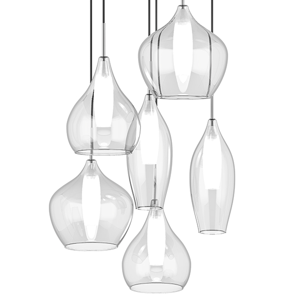 Люстра Candiano Transparent 6 Light Прозрачный Хром Люстра Candiano Transparent 6 Light Прозрачный Хром в Твери | Loft Concept