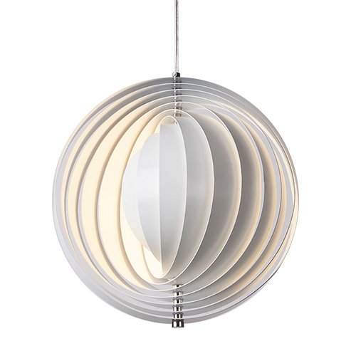 Подвесной светильник Led Pendant Rotates Space Ball Metal Белый в Твери | Loft Concept 
