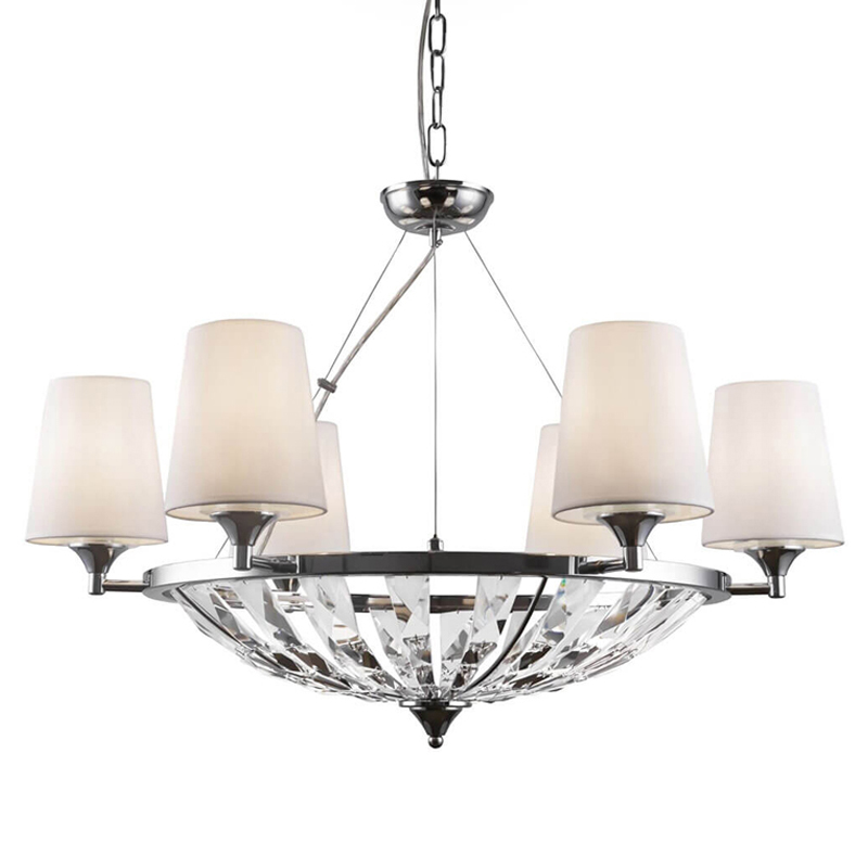 Люстра Odarnat Chandelier chrome Белый Хром Люстра Odarnat Chandelier chrome Белый Хром в Твери | Loft Concept