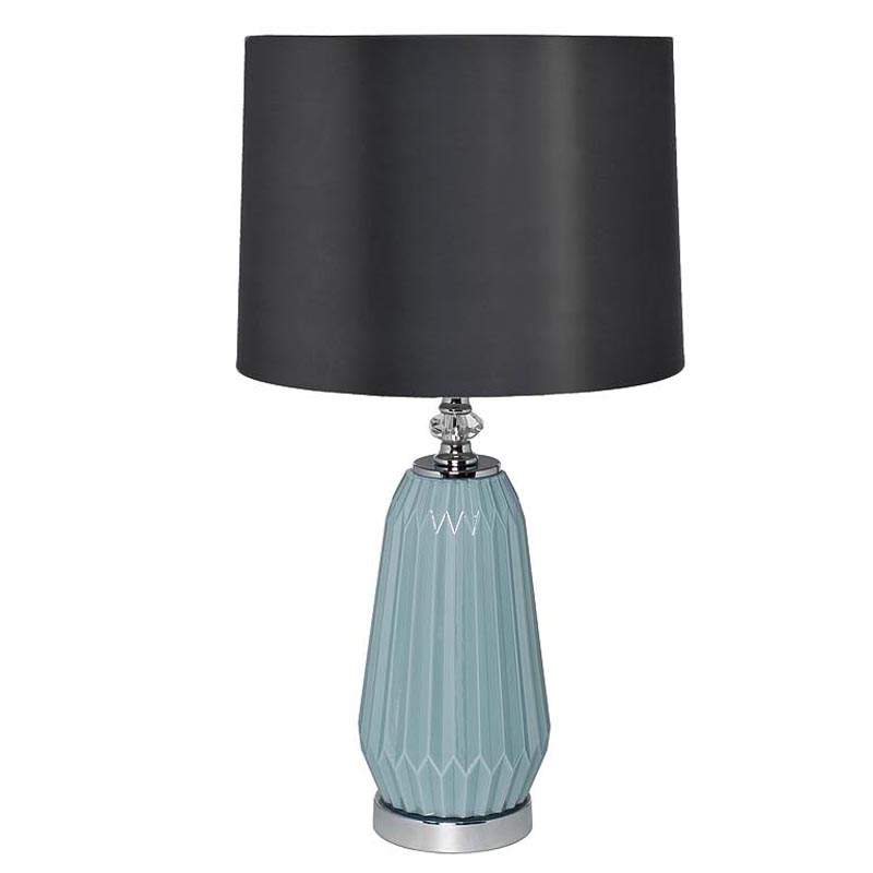Настольная лампа Christer Table Lamp blue glass Голубой Серый Настольная лампа Christer Table Lamp blue glass Голубой Серый в Твери | Loft Concept