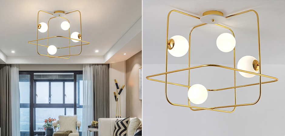 Люстра Broken Squares Balls Brass Люстра Broken Squares Balls Brass - Loft-Concept в Твери