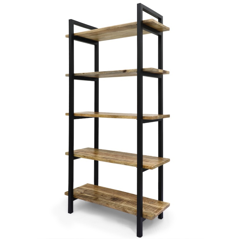 Стеллаж Takari Industrial Wood Коричневый Черный Стеллаж Takari Industrial Wood Коричневый Черный в Твери | Loft Concept