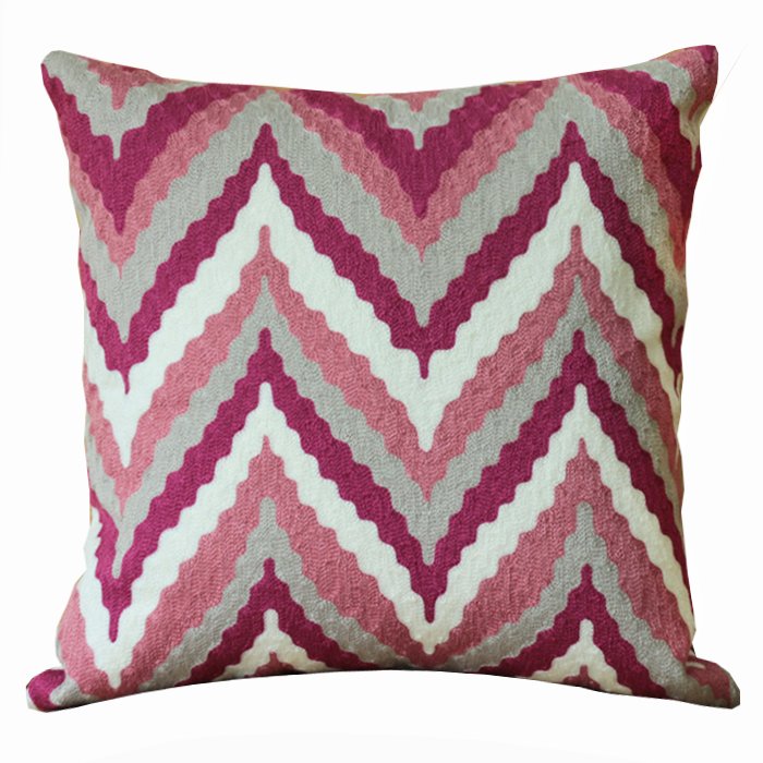 Декоративная подушка Pink Zigzag Розовый (Rose) Декоративная подушка Pink Zigzag Розовый (Rose) в Твери | Loft Concept