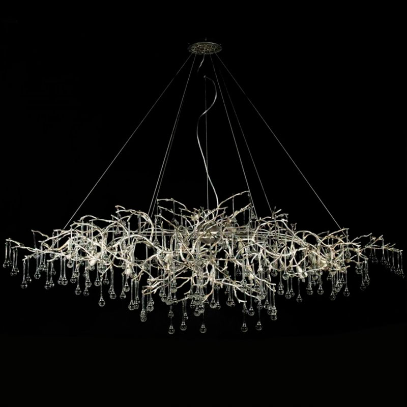 Люстра Crystal Drops bright Silver Серебряный Люстра Crystal Drops bright Silver Серебряный в Твери | Loft Concept
