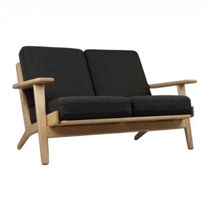 Диван Plank 2 Seats Черный Коричневый Диван Plank 2 Seats Черный Коричневый в Твери | Loft Concept