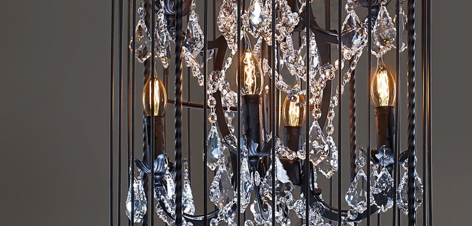 Люстра Steampunk Birdcage Chandelier 45 black Люстра Steampunk Birdcage Chandelier 45 black - Loft-Concept в Твери