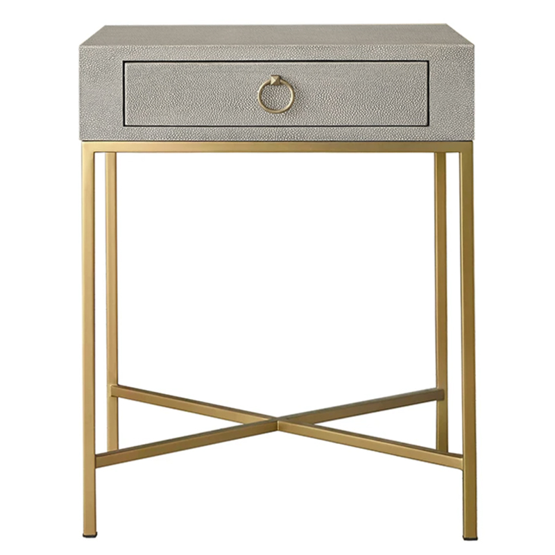 Gaston Stingray Texture Gray Side Table Приставной стол серый скат Золотой Серый Gaston Stingray Texture Gray Side Table Приставной стол серый скат Золотой Серый в Твери | Loft Concept