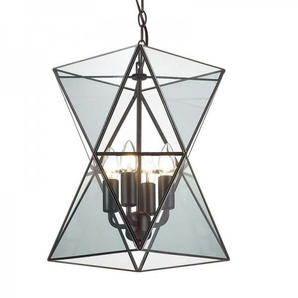 Люстра PolyPyramid Glass Pendant 4 Прозрачный Люстра PolyPyramid Glass Pendant 4 Прозрачный в Твери | Loft Concept