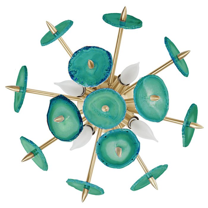 Бра Emporium Green Agate Burst Sconce Brass Латунь Бирюзовый Бра Emporium Green Agate Burst Sconce Brass Латунь Бирюзовый в Твери | Loft Concept