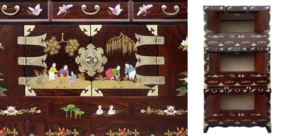 Китайский кабинетный шкаф Chinese cabinet "promenade" Китайский кабинетный шкаф Chinese cabinet "promenade" - Loft-Concept в Твери