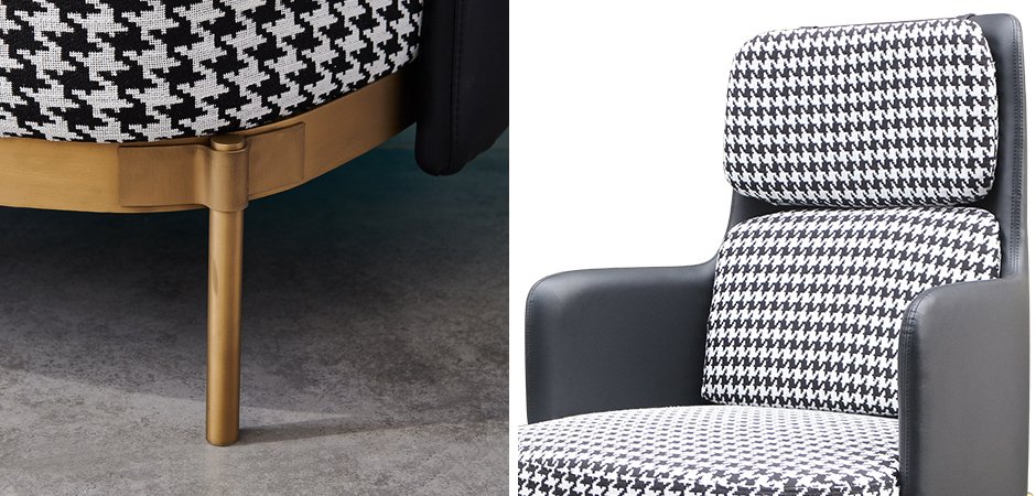Кресло Pied de poule Gray high Armchair Кресло Pied de poule Gray high Armchair - Loft-Concept в Твери