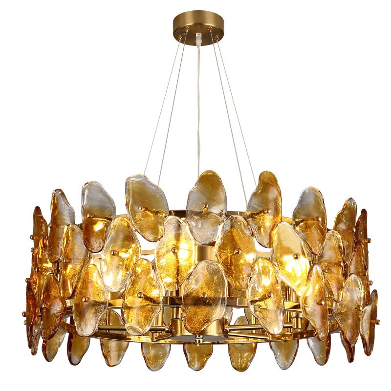 Люстра Amber Shells Chandelier Латунь Янтарь (Amber) Люстра Amber Shells Chandelier Латунь Янтарь (Amber) в Твери | Loft Concept