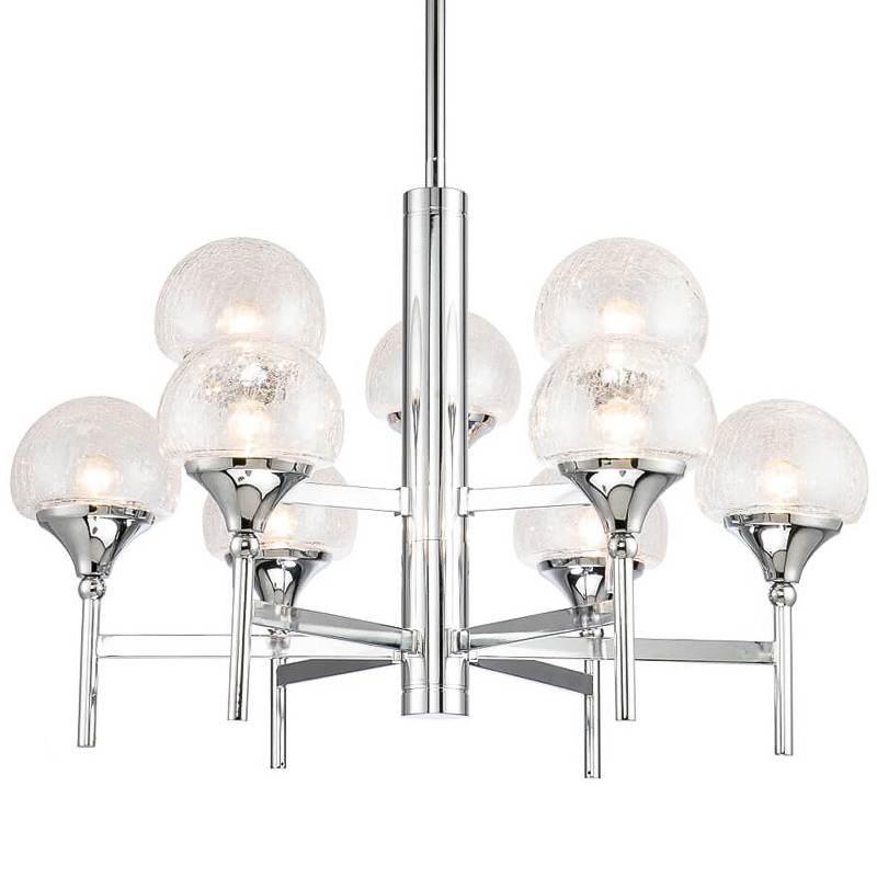 Люстра Lluis Chandelier 9 Хром Прозрачный Люстра Lluis Chandelier 9 Хром Прозрачный в Твери | Loft Concept