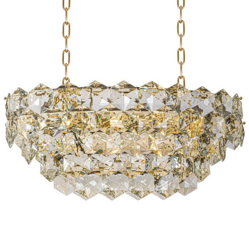 Люстра Tiers Crystal Light Chandelier 82 Золотой Прозрачное Стекло Люстра Tiers Crystal Light Chandelier 82 Золотой Прозрачное Стекло в Твери | Loft Concept