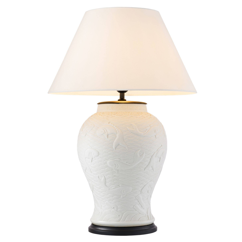 Настольная лампа Eichholtz Table Lamp Dupoint Белый Черный Настольная лампа Eichholtz Table Lamp Dupoint Белый Черный в Твери | Loft Concept