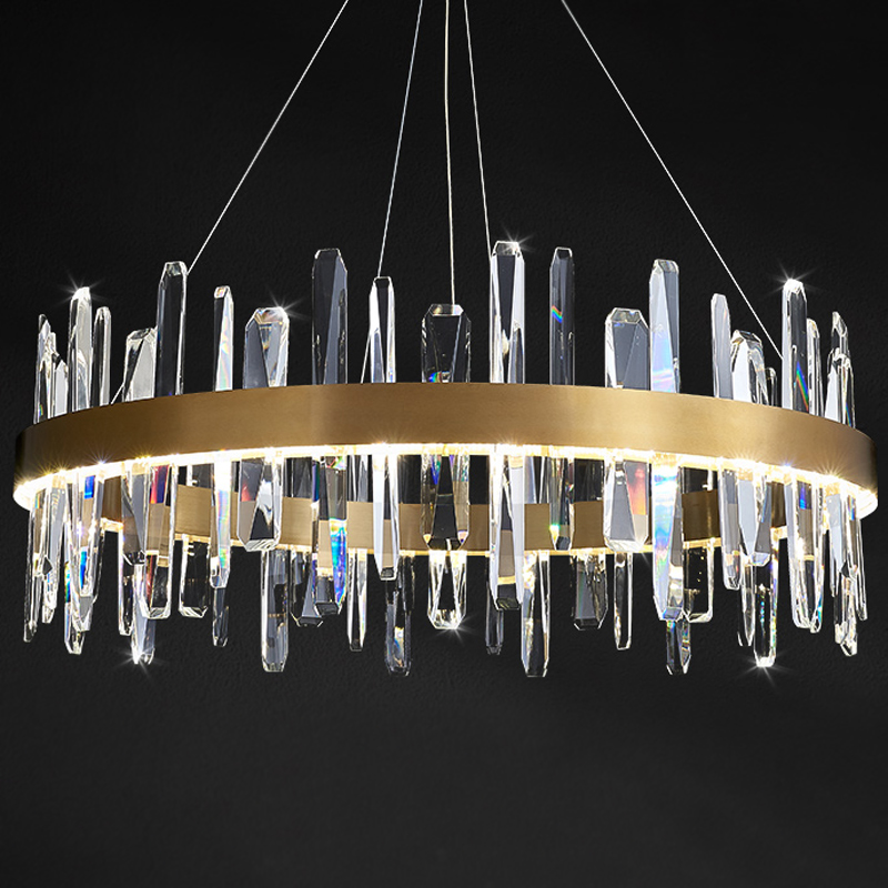 Люстра Gertrudis Chandelier circle Латунь Прозрачный Люстра Gertrudis Chandelier circle Латунь Прозрачный в Твери | Loft Concept