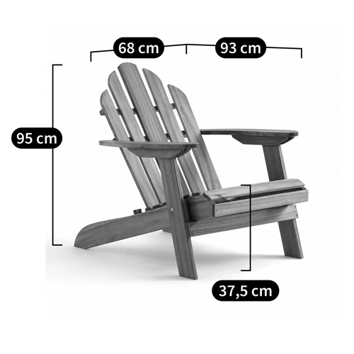 Уличное кресло из массива акации Adirondack Wooden Chair Red Уличное кресло из массива акации Adirondack Wooden Chair Red в Твери