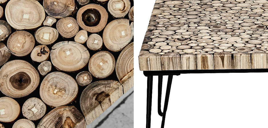 Кофейный стол Tree Cuts square coffee table Кофейный стол Tree Cuts square coffee table - Loft-Concept в Твери