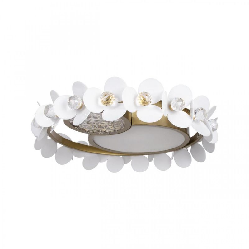 Потолочный светильник Белые Цветы White Flowers Ceiling lamp D 46 Белый Золотой Потолочный светильник Белые Цветы White Flowers Ceiling lamp D 46 Белый Золотой в Твери | Loft Concept