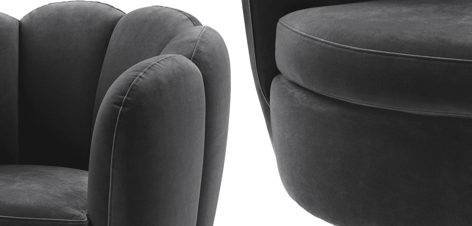 Кресло Eichholtz Swivel Chair Mirage dark grey Кресло Eichholtz Swivel Chair Mirage dark grey - Loft-Concept в Твери