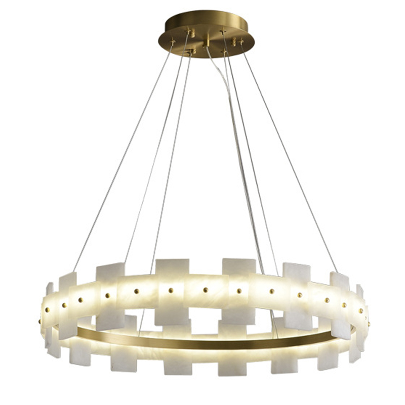 Дизайнерская светодиодная люстра с пластинами из натурального мрамора Marble Plates Chandelier Золотой Белый Мрамор Bianco Дизайнерская светодиодная люстра с пластинами из натурального мрамора Marble Plates Chandelier Золотой Белый Мрамор Bianco в Твери | Loft Concept