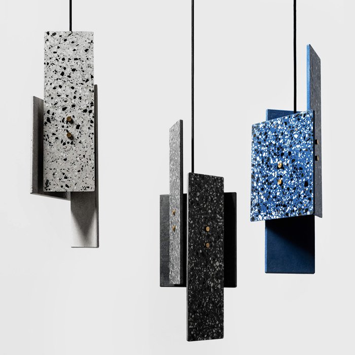 Подвесной светильник Granite Pendant Черный Синий Серый Подвесной светильник Granite Pendant Черный Синий Серый в Твери | Loft Concept