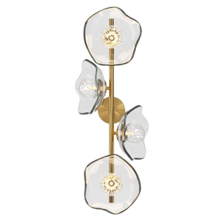 Бра Lots of transparent lotuses Латунь Бра Lots of transparent lotuses Латунь в Твери | Loft Concept