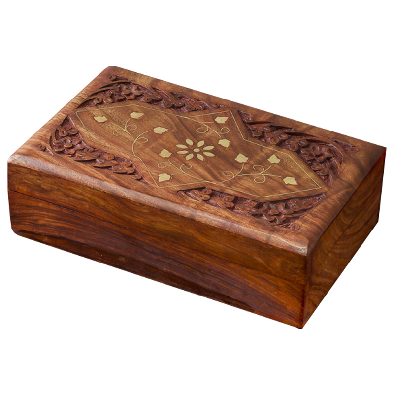 Шкатулка Damini Indian Inlay Box Коричневый Шкатулка Damini Indian Inlay Box Коричневый в Твери | Loft Concept
