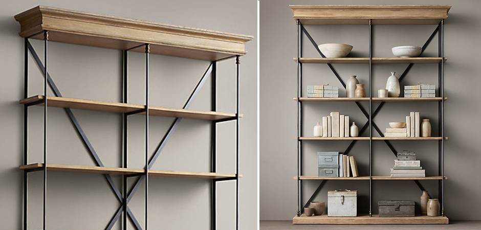 Стеллаж RH Old Oak Double Стеллаж RH Old Oak Double - Loft-Concept в Твери