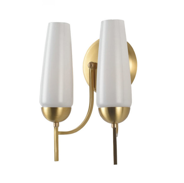 Бра American Candle Wall Lamp two Латунь Белый Бра American Candle Wall Lamp two Латунь Белый в Твери | Loft Concept