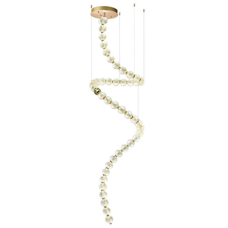 Большая светодиодная люстра Crystal Globule Spiral Золото Золотой Прозрачный Большая светодиодная люстра Crystal Globule Spiral Золото Золотой Прозрачный в Твери | Loft Concept
