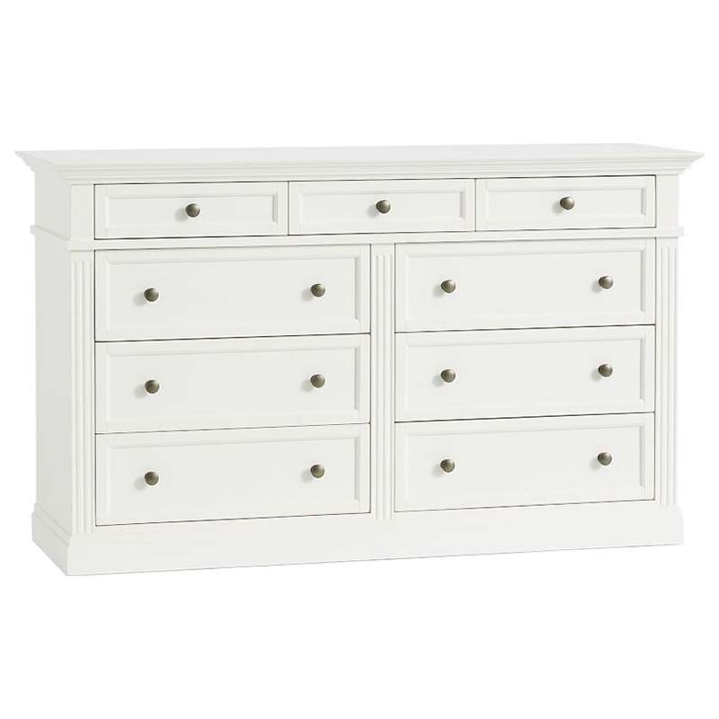 Комод 9 ящиков Benjamin Chest of 9 Drawers Бежево-серый Белый Коричневый в Твери | Loft Concept 