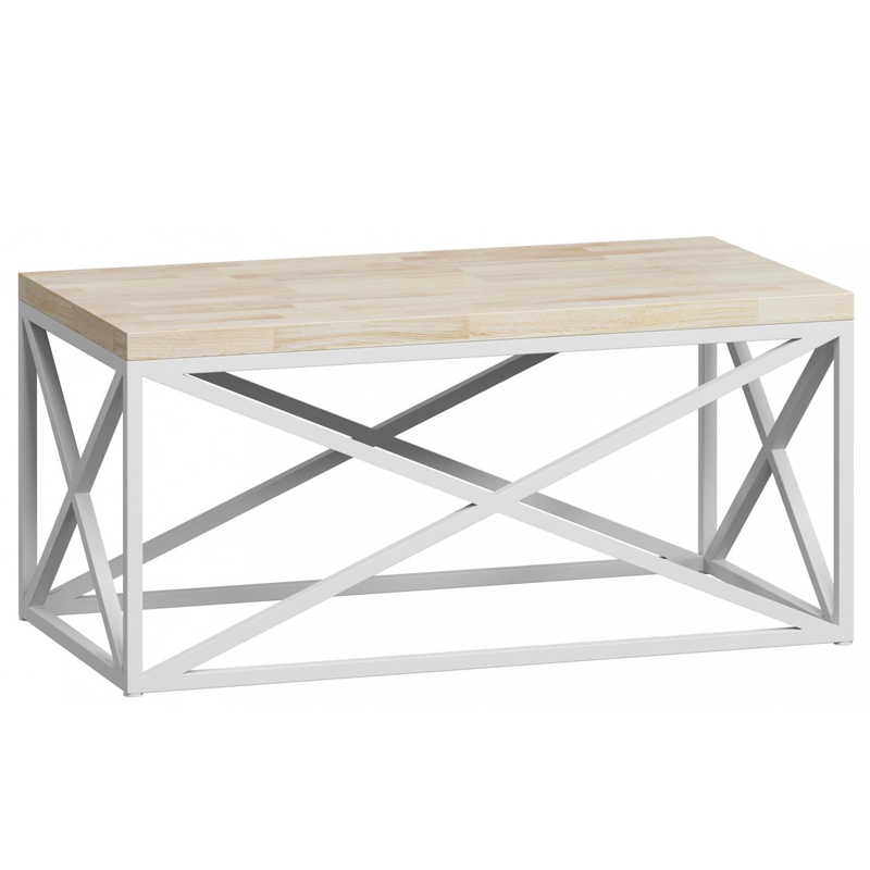Кофейный стол Industrial Oak Geometric Coffee Table white Белый Кофейный стол Industrial Oak Geometric Coffee Table white Белый в Твери | Loft Concept
