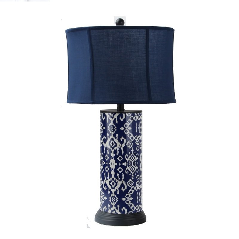 Настольная лампа Deep Blue Table Lamp Синий Белый Настольная лампа Deep Blue Table Lamp Синий Белый в Твери | Loft Concept