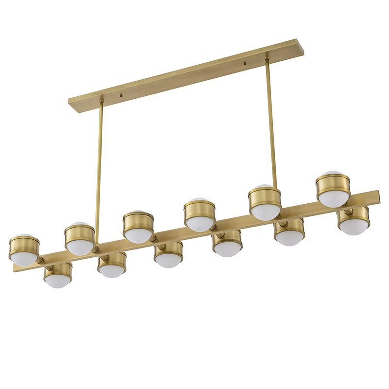Люстра Eichholtz Chandelier Aldo Brass Латунь Белый Люстра Eichholtz Chandelier Aldo Brass Латунь Белый в Твери | Loft Concept
