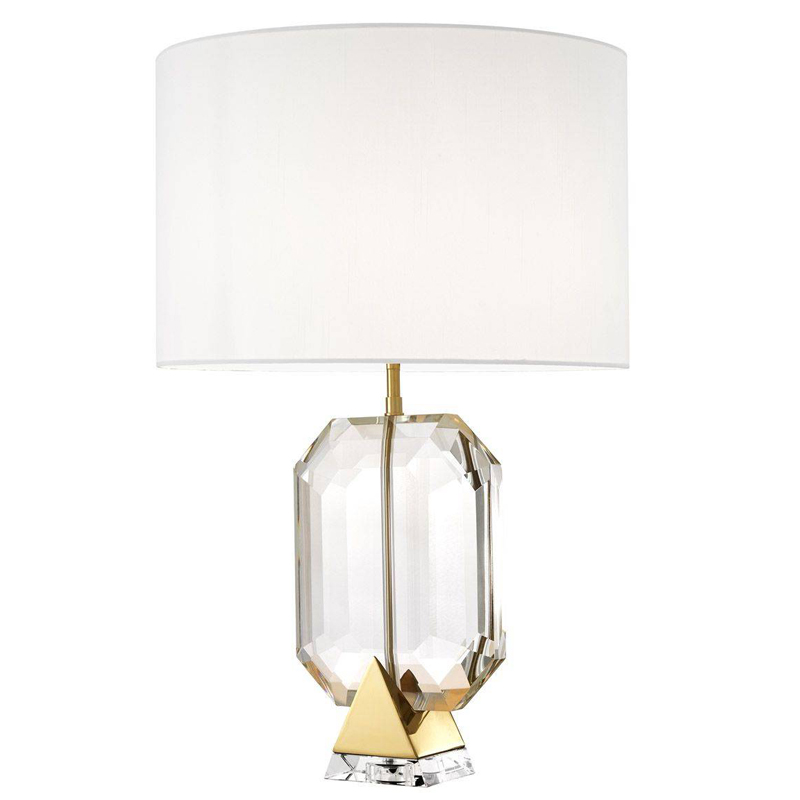 Настольная лампа Eichholtz Table Lamp Emerald Gold & white Белый Глянцевое золото Прозрачный Настольная лампа Eichholtz Table Lamp Emerald Gold & white Белый Глянцевое золото Прозрачный в Твери | Loft Concept