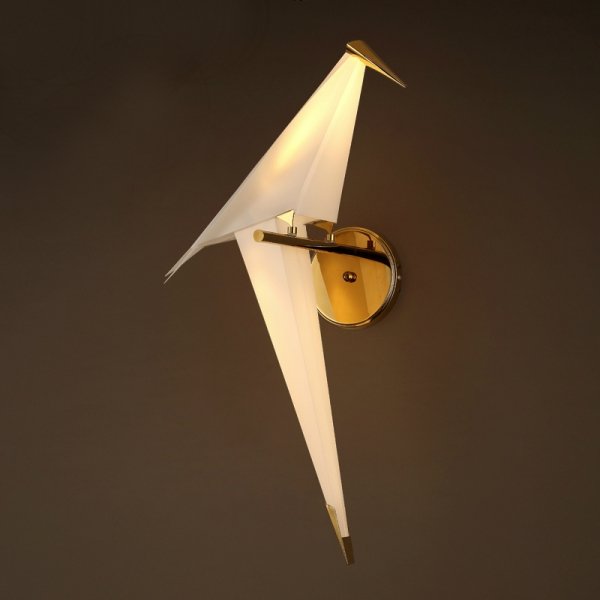 Бра Origami Bird Bra Бежево-серый Золотой Бра Origami Bird Bra Бежево-серый Золотой в Твери | Loft Concept